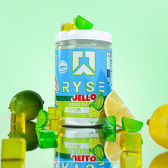 RYSE Loaded Lemon Lime serving-size image emphasizes daily use and reliable energy during training.