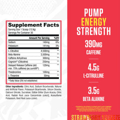 RYSE Loaded Pre Workout Bottle Strawberry Squeeze on the go energy and focus before training.