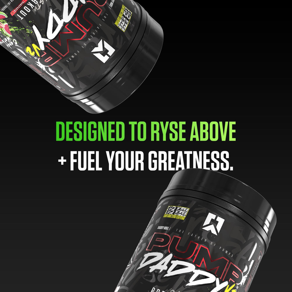 RYSE Pump Daddy V2 shown with gym gear for endurance and pumps.