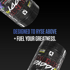 RYSE Pump Daddy V2 label-check close shot reinforces purity and transparency.