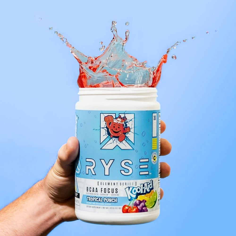 Made in USA claim for RYSE Up BCAA Focus Powder tropical punch