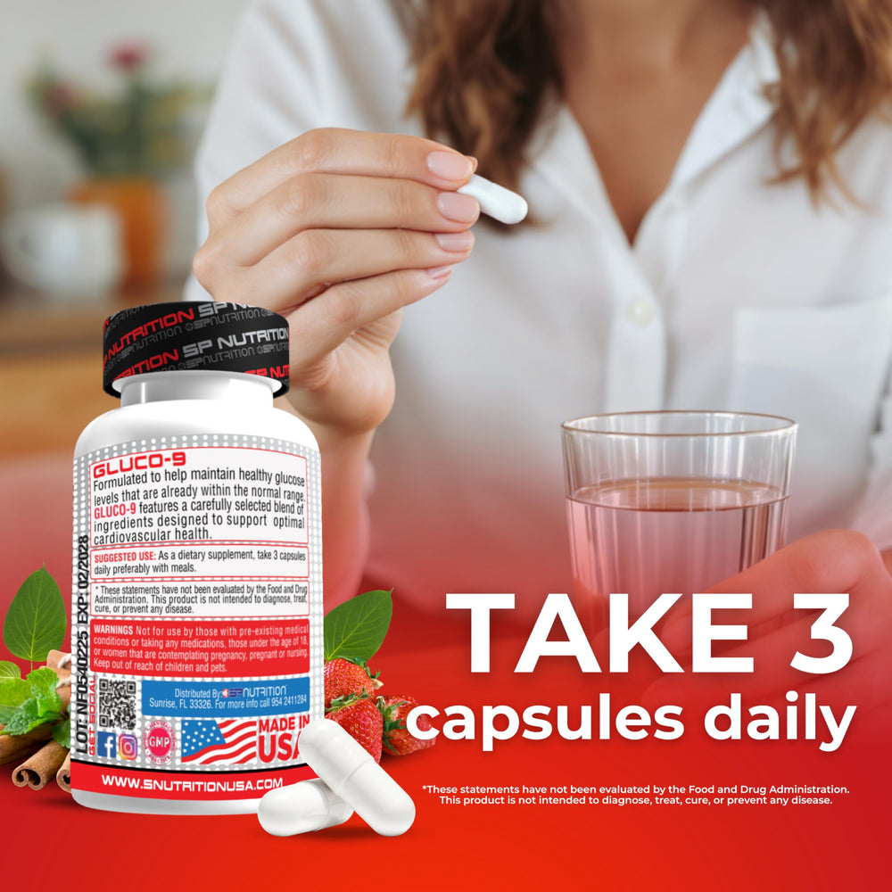 S Nutrition Gluco 9 capsules-dispense demonstrates easy daily use