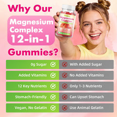 Saajoor magnesium gummies labeled non-GMO, gluten-free, dairy-free ingredients.