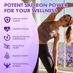 Saajoor saffron gummies close-up texture showing vibrant color for daily support.