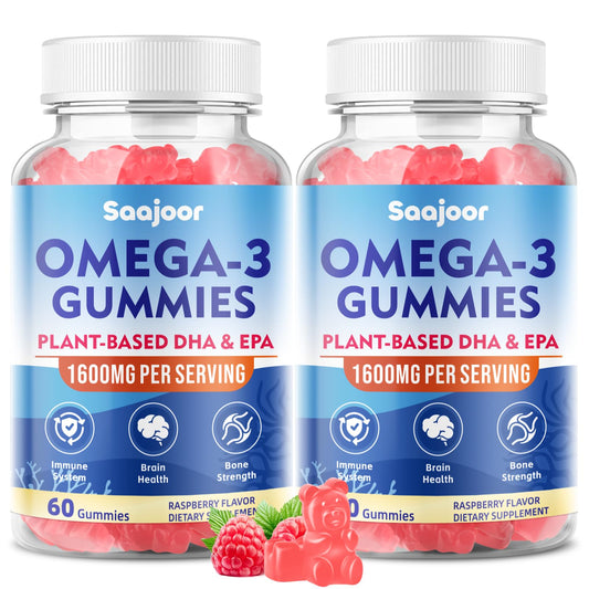 Saajoor vegan omega-3 gummies bottle for daily wellness