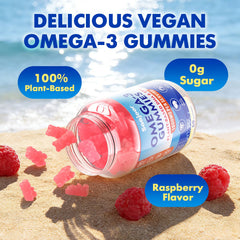 Two gummies per serving showing EPA and DHA amounts