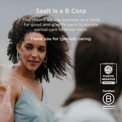 Saalt Soft Mountain Iris packaging highlighting color and bundle