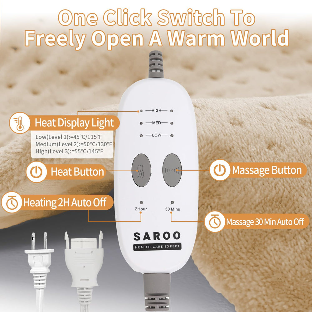 SAROO 10-foot cord offers flexible placement.