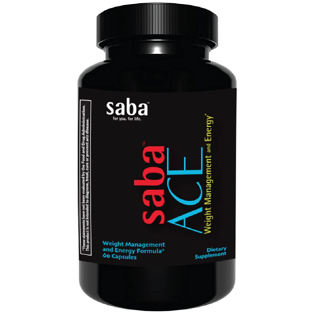 Saba ACE bottle cap showing sleek packaging and quick energy appeal