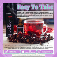 Saba Adaptogens ginkgo-acai drops highlight calm energy and adaptation