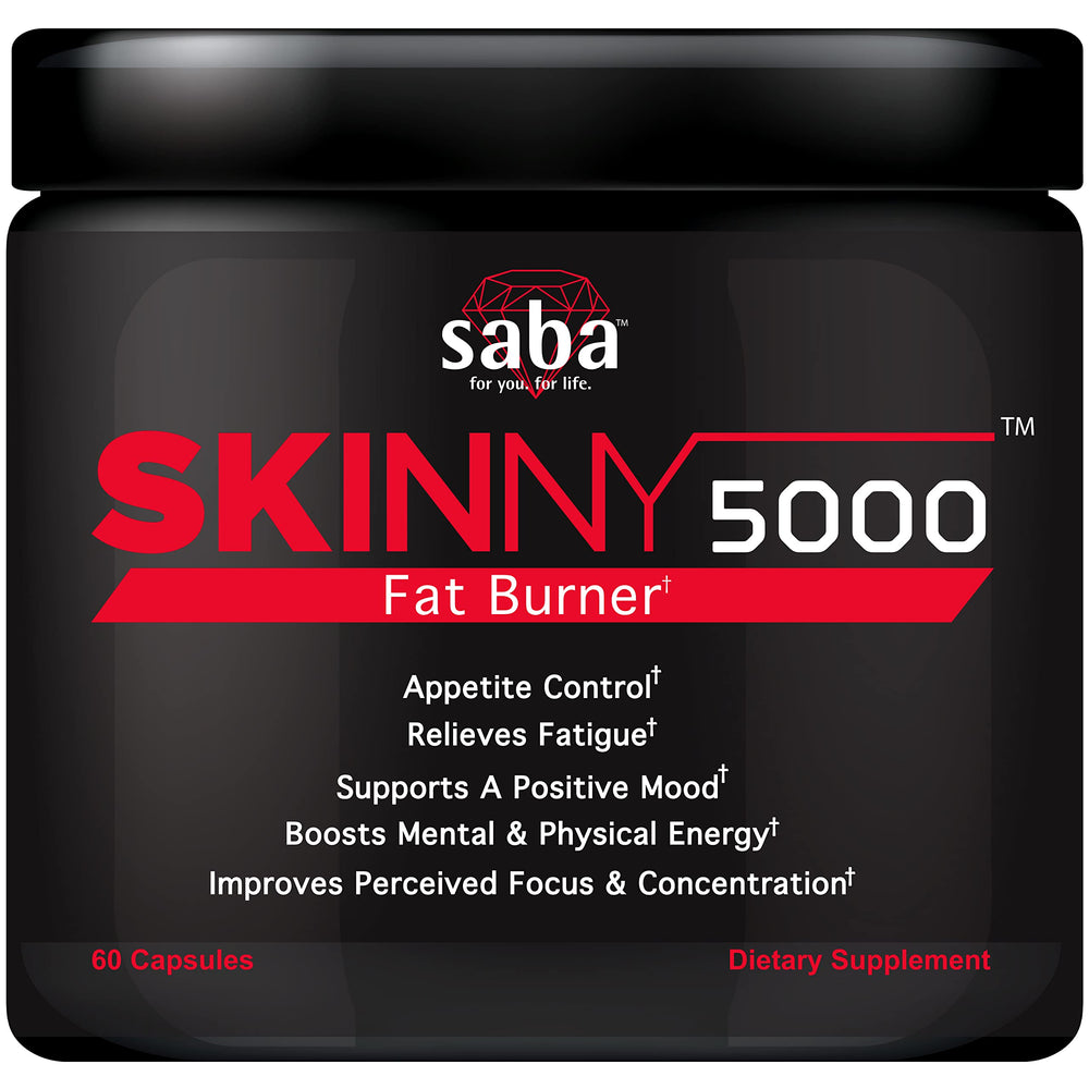 Saba Skinny 5000 energy bottle supports focus for daily routines.