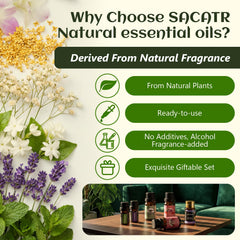SACATR sandalwood bottle delivers warm, grounding notes for diffusers and DIY projects.