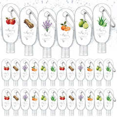 Sacubee 24-pack hand sanitizers with colorful keychains for easy gifting and on-the-go cleansing.