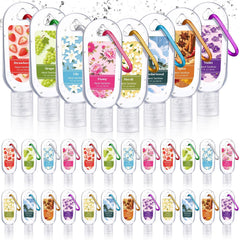 Sacubee 24-pack scented hand sanitizer keychains, compact set for travel and gifting