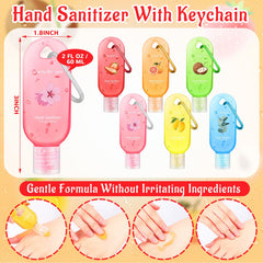 Sacubee Grapefruit scented hand sanitizer keychain-refreshing aroma for work or school.