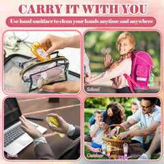 Sacubee stylish keychain design for convenient sanitizing on the move.