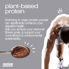 Safari Nutrition shaker with vanilla protein ready to mix a post-workout drink.