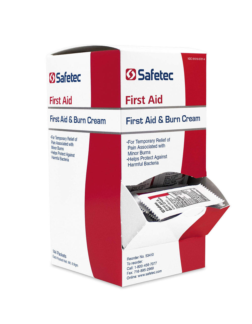 Safetec packaging box highlighting origin and contents for inventory planning.
