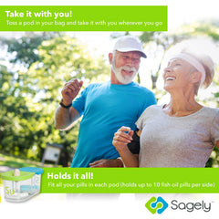 Sagely Smart XL free pill reminder app screen for reminders on the go.