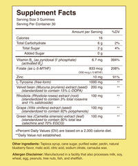 Sages Of The Ages L-Tyrosine Gummies blueberry flavor close-up for daily energy