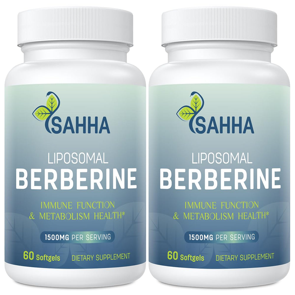 Sahha Liposomal Berberine bottle front showing high absorption formulation