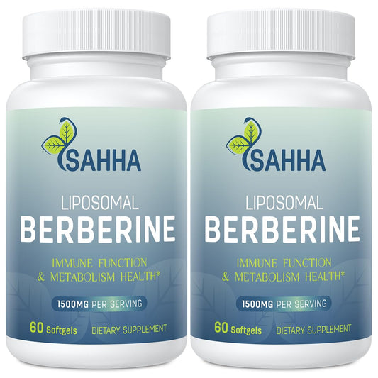 Sahha Liposomal Berberine bottle front showing high absorption formulation