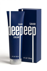 SAHIR Deep Blue cooling cream tube application delivers a soothing post-workout sensation