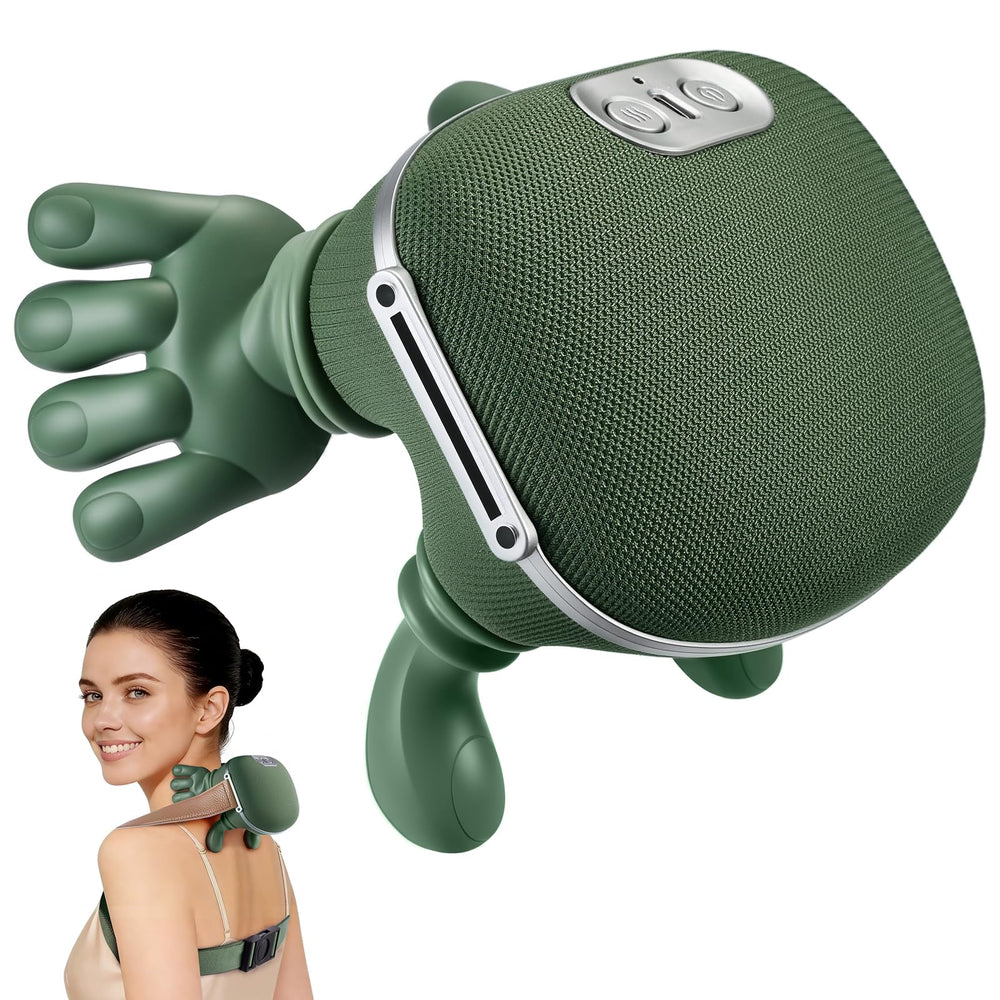 SAILIFE heated neck massager top view showcases compact portability for travel.