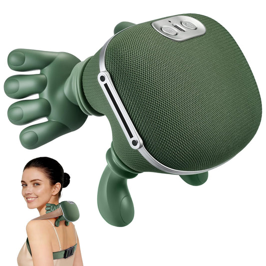 SAILIFE heated neck massager top view showcases compact portability for travel.