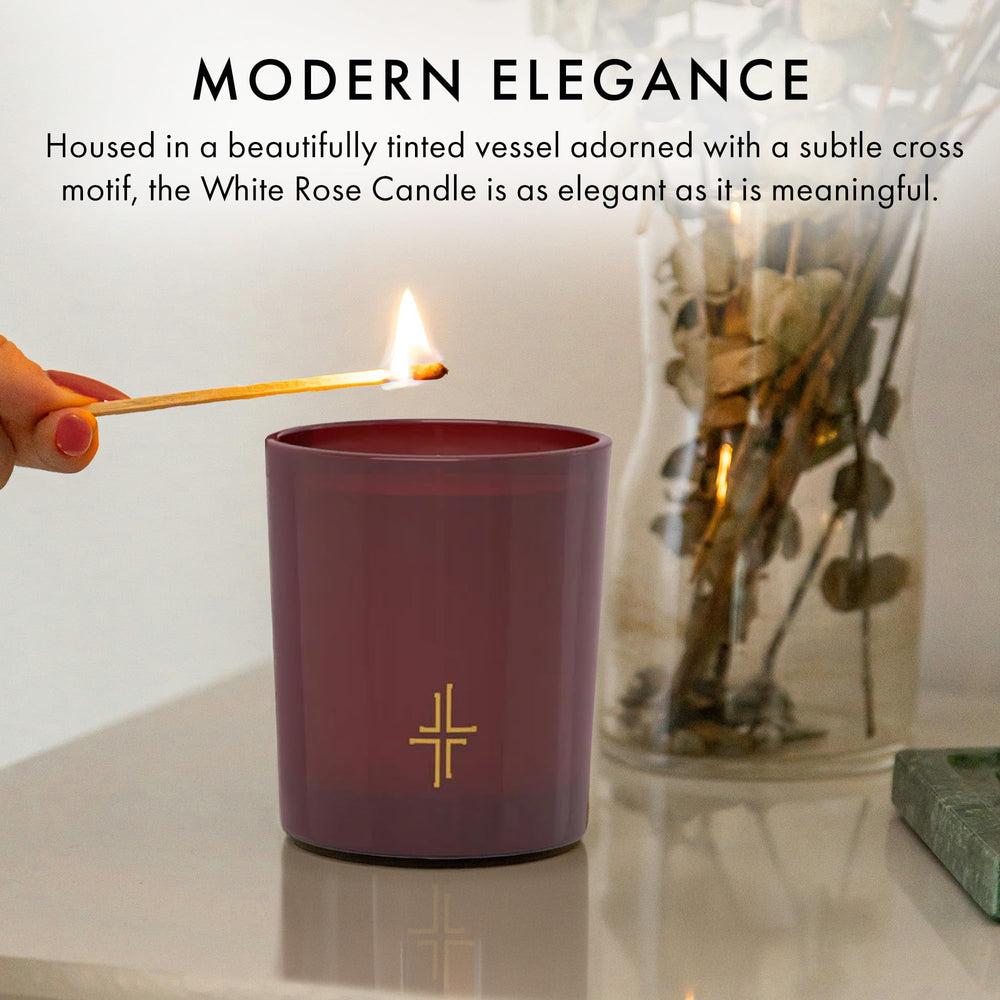 SAINT X Ali Landry Sacrament Candle rose petal closeup enhancing fragrance.