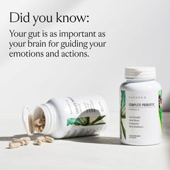 SAKARA Complete Probiotic ingredients with prebiotics illustrate plant-based purity