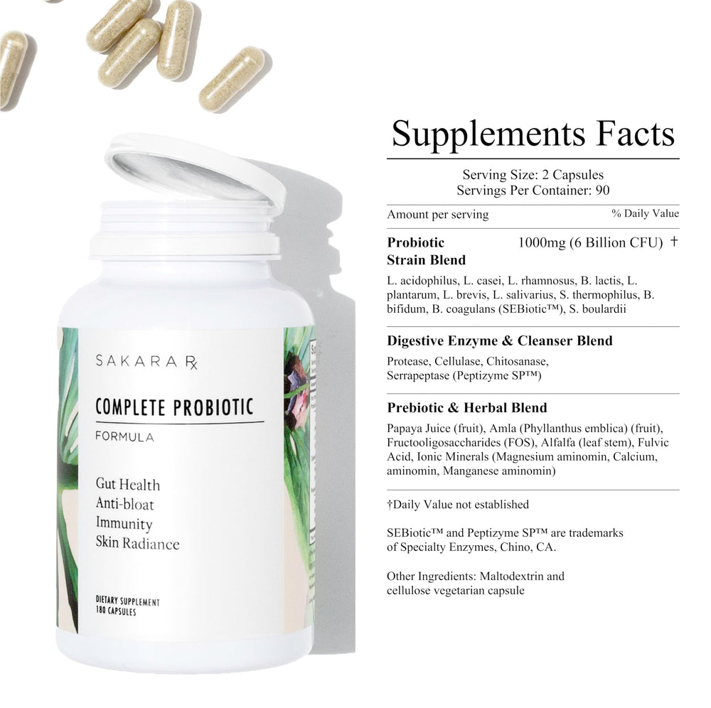 SAKARA Complete Probiotic visual of digestion concept and comfort
