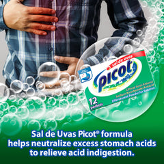 Sal de Uvas Picot used after a large meal for indigestion comfort.
