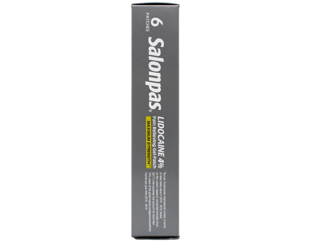 Simple application and removal process for Salonpas LIDOCAINE Special Patch.