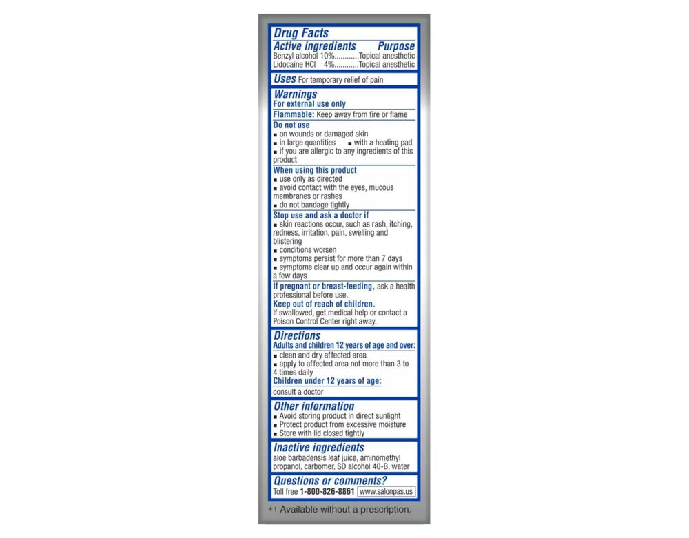 Salonpas roll-on 3 oz bottle in hand for easy use