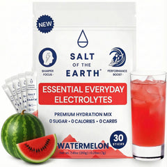 Salt of the Earth Watermelon electrolyte packets for on-the-go hydration and keto support