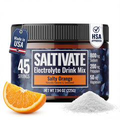 Saltivate high-sodium electrolyte powder bottle for athletic hydration.