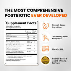 SaltWrap Gut Clinic ingredients label highlights ImmunoLin, EpiCor, and Astragin.