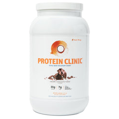 SaltWrap Protein Clinic creamy chocolate fudge bottle for post-workout recovery and muscle support.