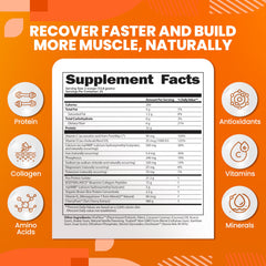 SaltWrap Protein Clinic powder jar shows label close-up, emphasizing collagen and pea protein blend.