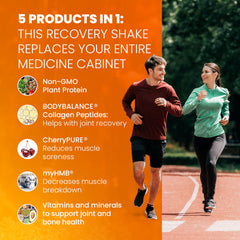 SaltWrap Protein Clinic nutrition label close-up underlines collagen and tart cherry benefits.