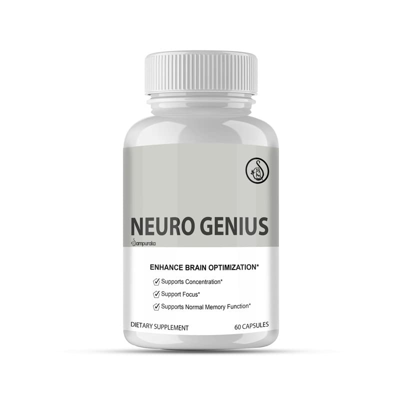 Sampuraka Neuro Genius bottle close-up showing design that supports mental clarity