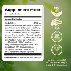 Cats Claw 20:1 concentration label highlights high potency herbal extract