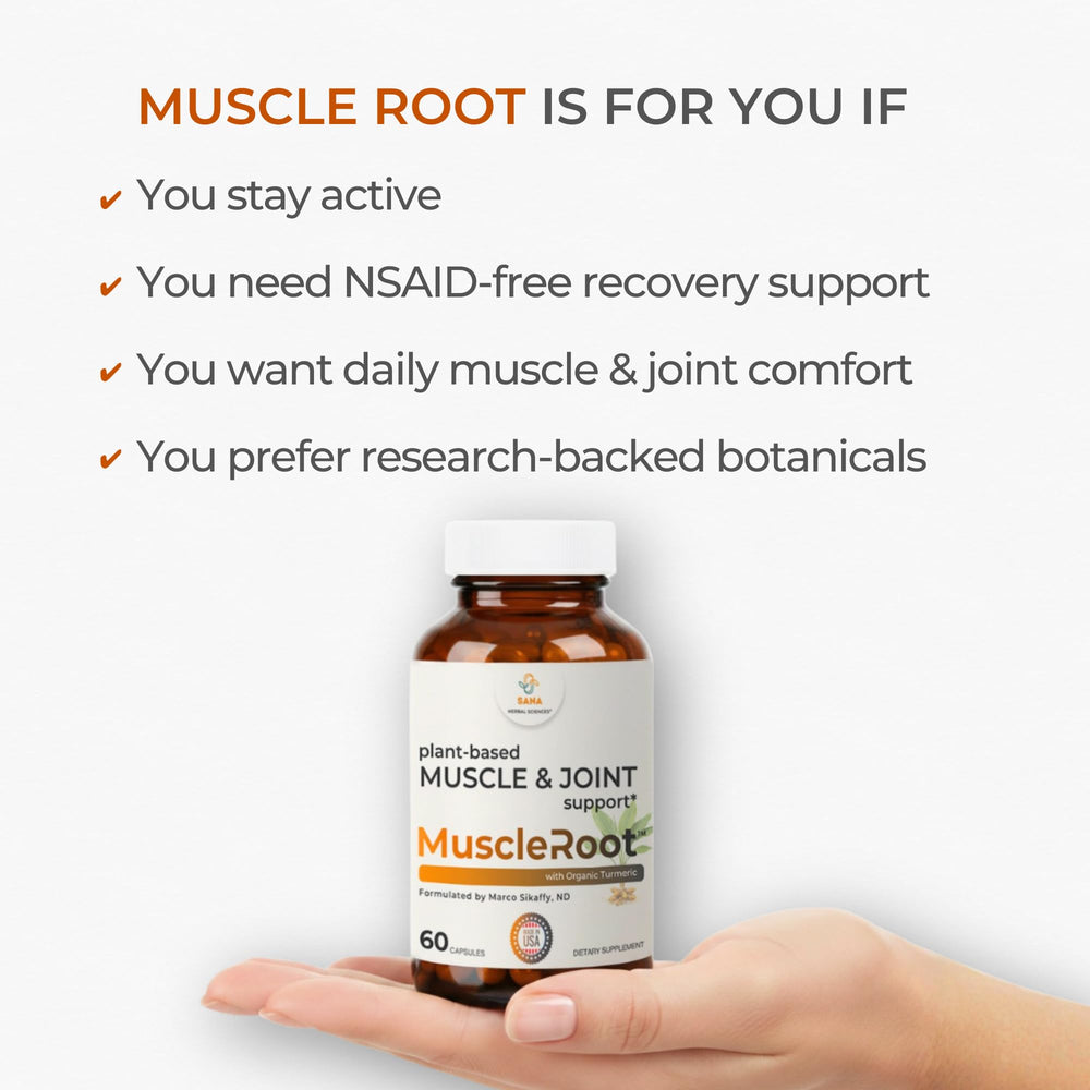 Sana Muscle Root bottle beside yoga mat implies relaxed movement post-workout