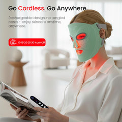 SanaTech mask mode selection highlighting four available light settings.