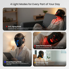 SanaTech LED mask rechargeable controller enables cordless sessions anytime