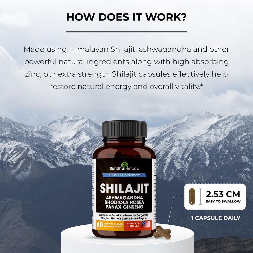 SANDHUHERBALS 10-in-1 formula capsules support daily wellness routine.