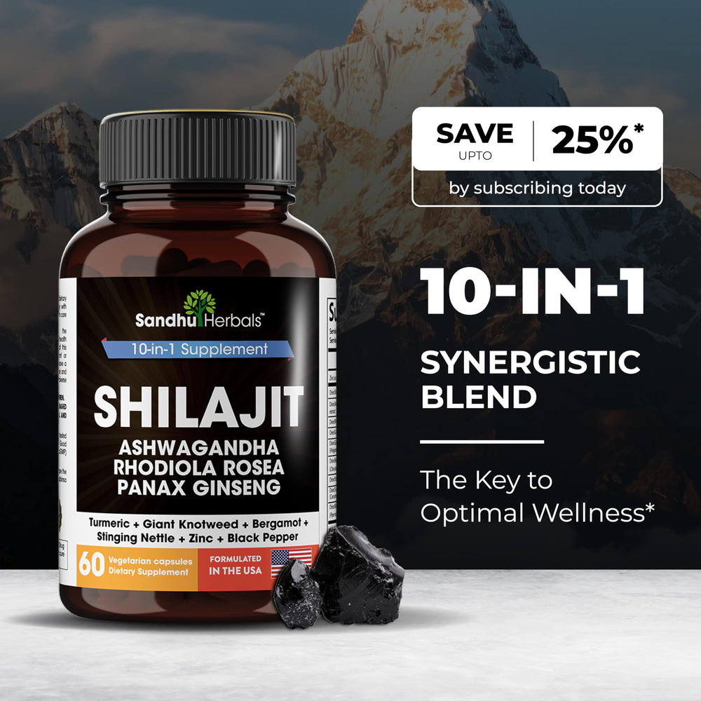 SandhuHerbals Shilajit purity testing badge signals quality.