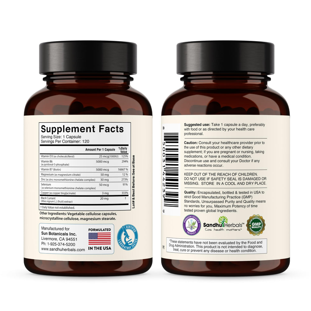 SANDHUHERBALS Zinc 30mg Vitamin D3 symbol added support
