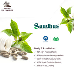 50-day supply of vegetarian Sandhu's Guduchi capsules for routine use.